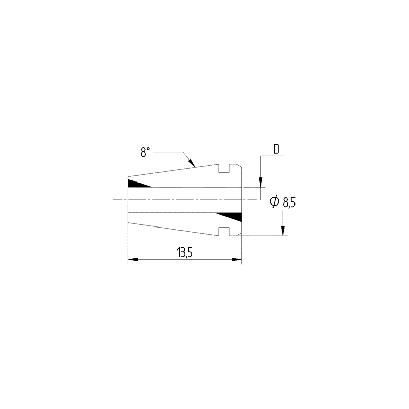 Цанга PINZA ER 8 Ø - 2,5 Цанга PINZA ER 8 Ø - 2,5