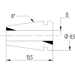 Цанга PINZA ER 8 Ø - 3,0