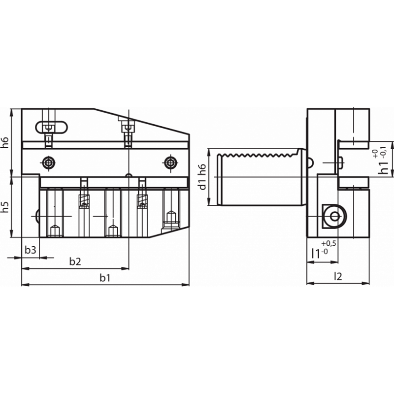 Резцедержатель RADIALE LUNGO B8-80X40X75