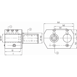 Держатель расточных резцов DOPPIO E7-20X20