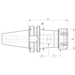 Патрон цанговый ISO40 MAS403BT P/P H100 ER32