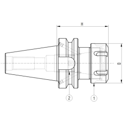 Патрон цанговый ISO40 MAS403BT P/P H70 ER40
