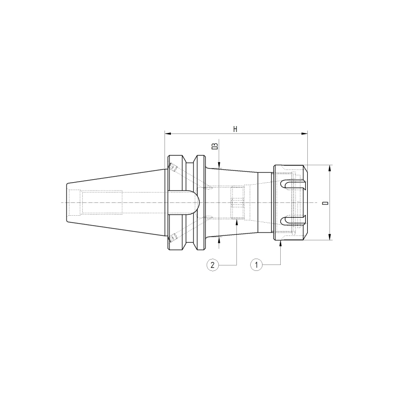 Патрон цанговый ISO40 MAS403BT P/P H130 ER32