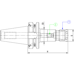 Патрон цанговый ISO40 MAS403BT P/P H100 ER16MINI