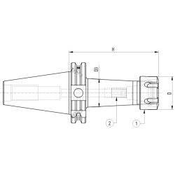 Патрон цанговый ISO30 DIN69871 P/P H.55 ER25