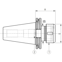 Патрон цанговый ISO40 DIN69871 P/P H70 EOC25