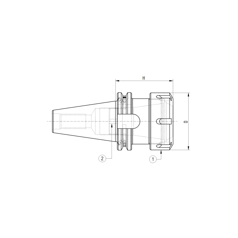 Патрон цанговый ISO40 DIN69871 P/P H70 ER40