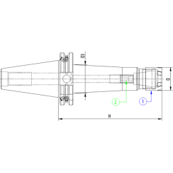 Патрон цанговый ISO50 DIN69871 P/P H160 ER11MINI