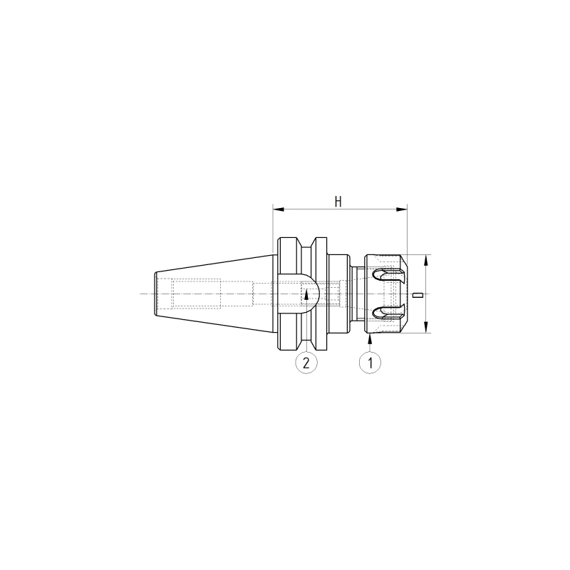 Патрон цанговый ISO30 MAS403BT P/P H.60 ER25 - AD