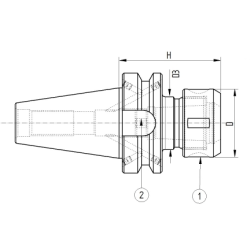 Патрон цанговый ISO50 MAS403BT P/P H85 EOC25