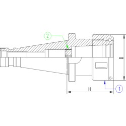 Патрон цанговый ISO40 DIN2080 P/P H85 EOC32