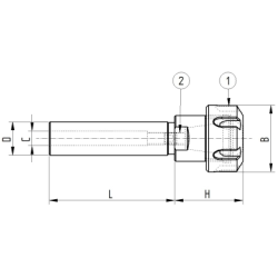 Патрон цанговый CIL.D.25 P/P H160 ER16MINI