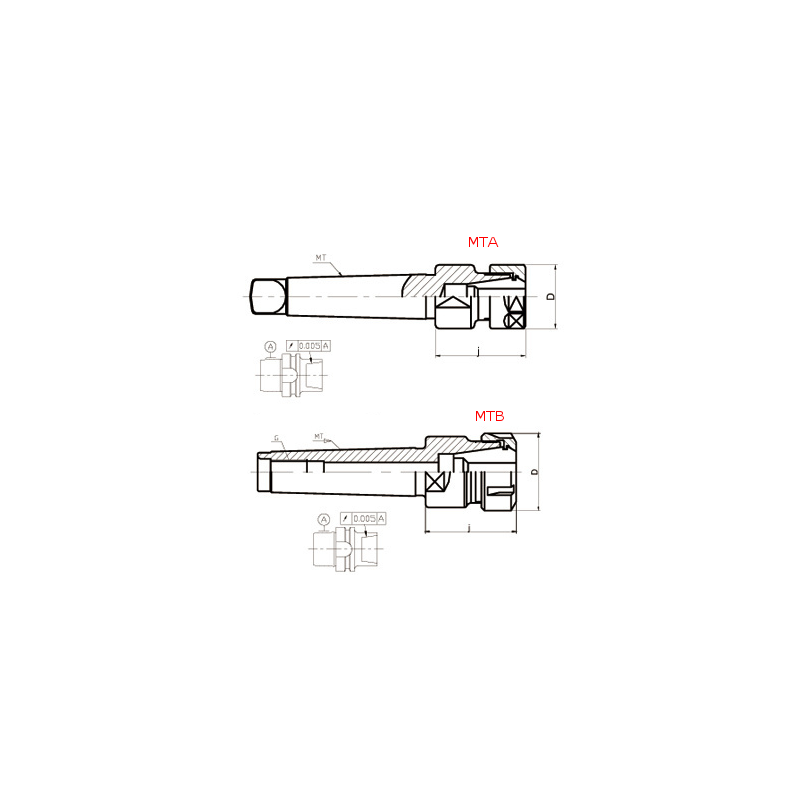 Патрон цанговый MTA3-ER20-50