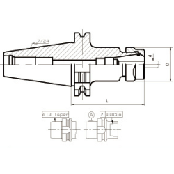 Патрон цанговый SK40-ER20-100