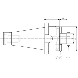 Оправка ISO50 DIN2080 P/F FISSO H45 D22