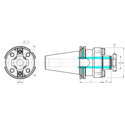 Оправка ISO40 DIN69871 P/F TRA.FR. H60 D40