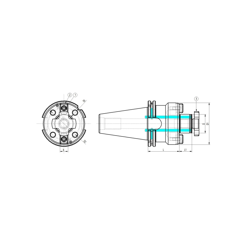 Оправка ISO40 DIN69871 P/F TRA.FR. H60 D40 Оправка ISO40 DIN69871 P/F TRA.FR. H60 D40