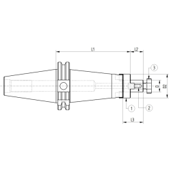Оправка ISO40 DIN69871 P/F UNIV. H200 D27