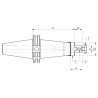 Оправка ISO40 DIN69871 P/F UNIV. H200 D27