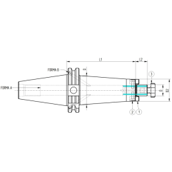 Оправка ISO50 DIN69871 P/F FISSO H250 D16