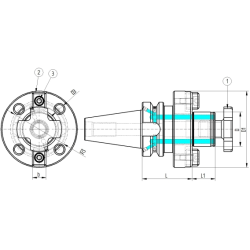 Оправка ISO40 MAS403BT P/F TRA.FR. H60 D40FM