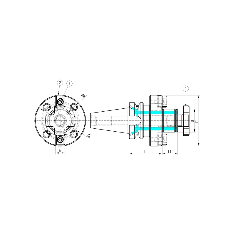 Оправка ISO40 MAS403BT P/F TRA.FR. H60 D40FM