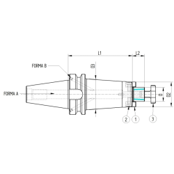 Оправка ISO50 MAS403BT P/F FISSO H100 D.16