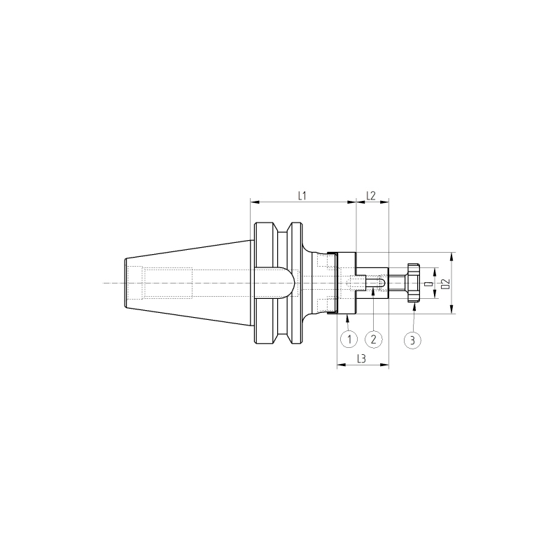 Оправка ISO50 MAS403BT P/F UNIV. H70 D.16