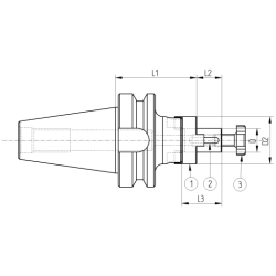 Оправка ISO50 MAS403BT P/F UNIV. H70 D.40
