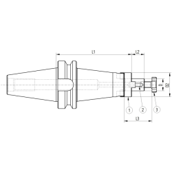 Оправка ISO50 MAS403BT P/F UNIV. H100 D.16