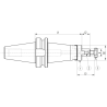 Оправка ISO50 MAS403BT P/F UNIV. H100 D.16