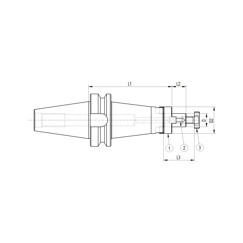 Оправка ISO50 MAS403BT P/F UNIV. H200 D.40