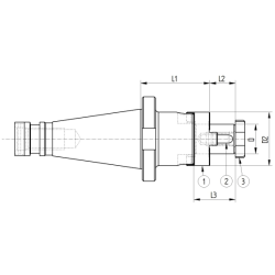 Оправка ISO50 DIN2080 P/F UNIV. H55 D.22