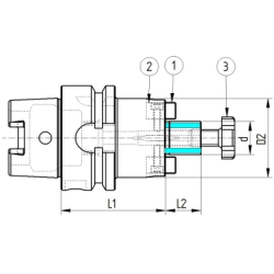 Оправка HSK63/A DIN69893 P/F UNIV. H100 D22