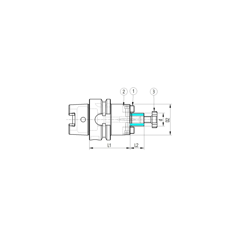 Оправка HSK63/E DIN69893 P/F FISSO H100 D22 Оправка HSK63/E DIN69893 P/F FISSO H100 D22
