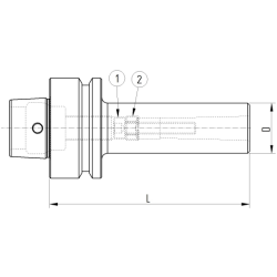 Оправка HSK100/A DIN69893 H120 CM2 FRESE