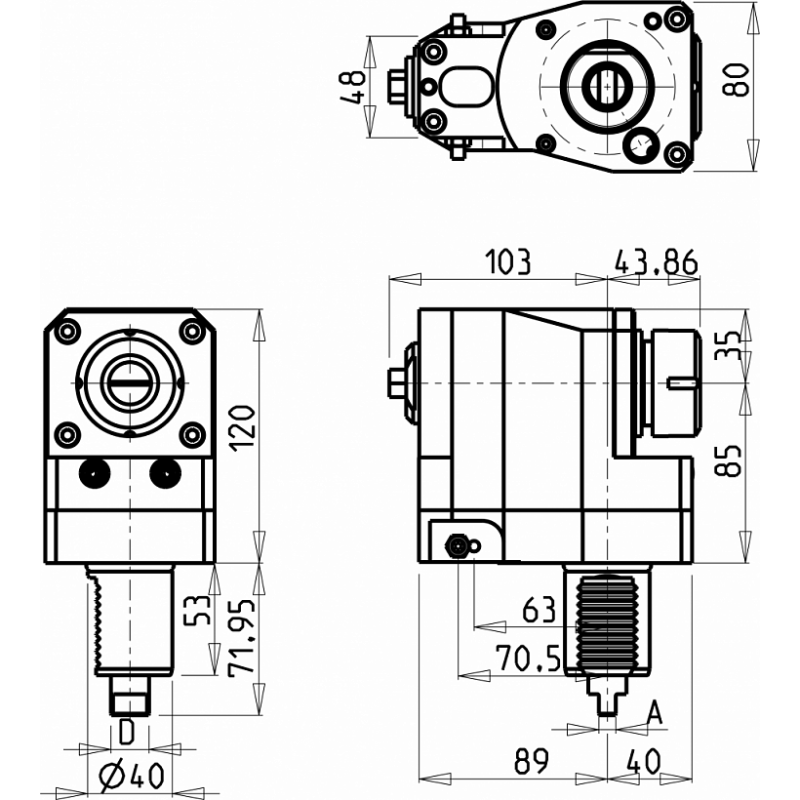 Головка сверлильно фрезерная 141DUP_R32_40A20 (BL40ER32H85CH13 ex)