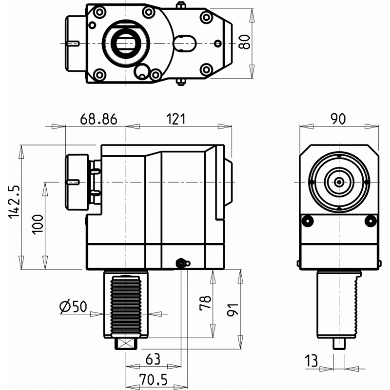 Головка сверлильно фрезерная 151DUP_R40_50A00