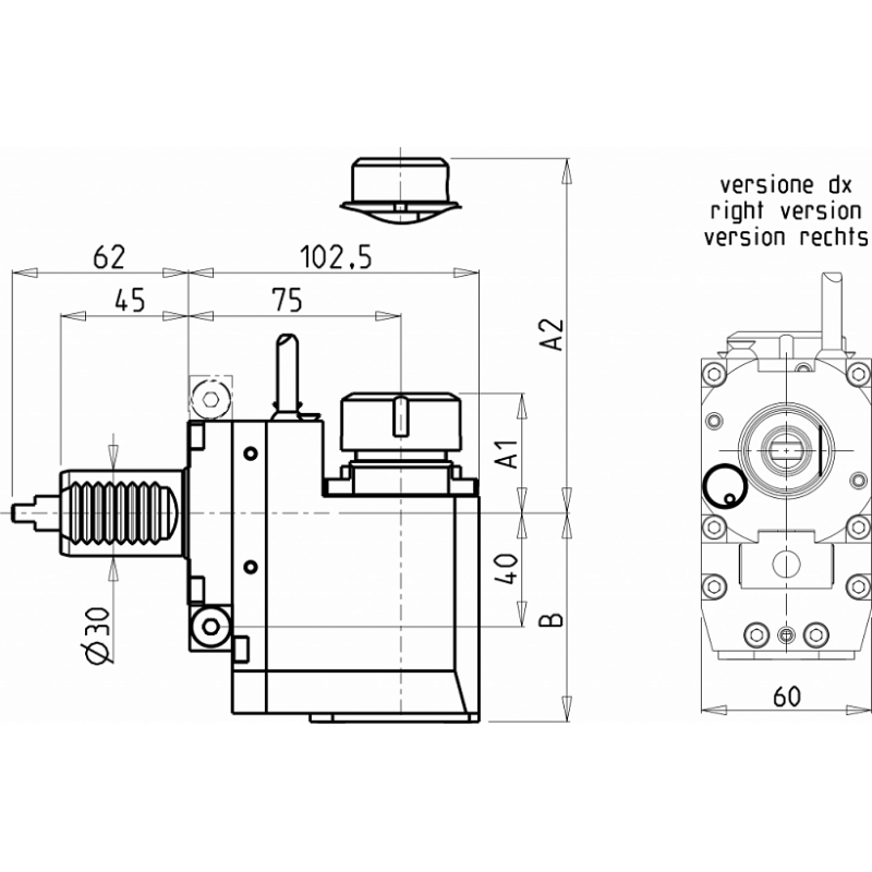 Головка сверлильно фрезерная DUP0090225 (BR30ER25H75 P-70 BAR )