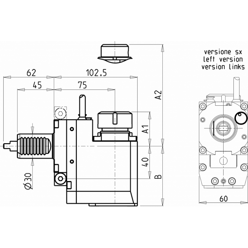 Головка сверлильно фрезерная DUP0091125 (BL30ER25H75 ex) Головка сверлильно фрезерная DUP0091125 (BL30ER25H75 ex)