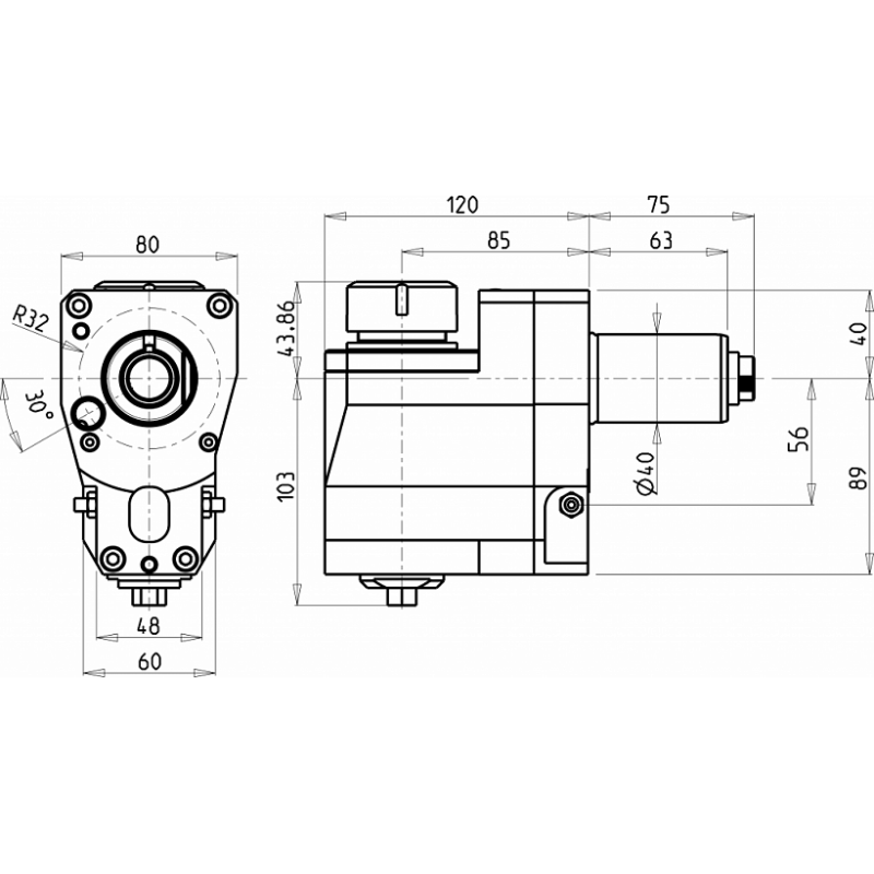 Головка сверлильно фрезерная SAU0060132 (BR40ER32H85CH13 int) Головка сверлильно фрезерная SAU0060132 (BR40ER32H85CH13 int)