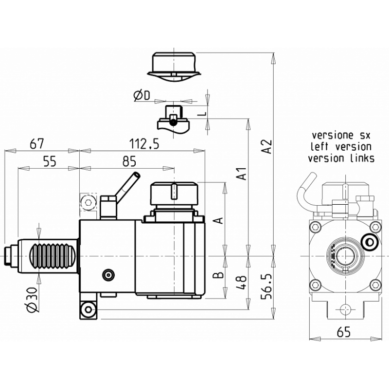 Головка сверлильно фрезерная SAU0081225 (FL30ER25H85CH36 int) Головка сверлильно фрезерная SAU0081225 (FL30ER25H85CH36 int)