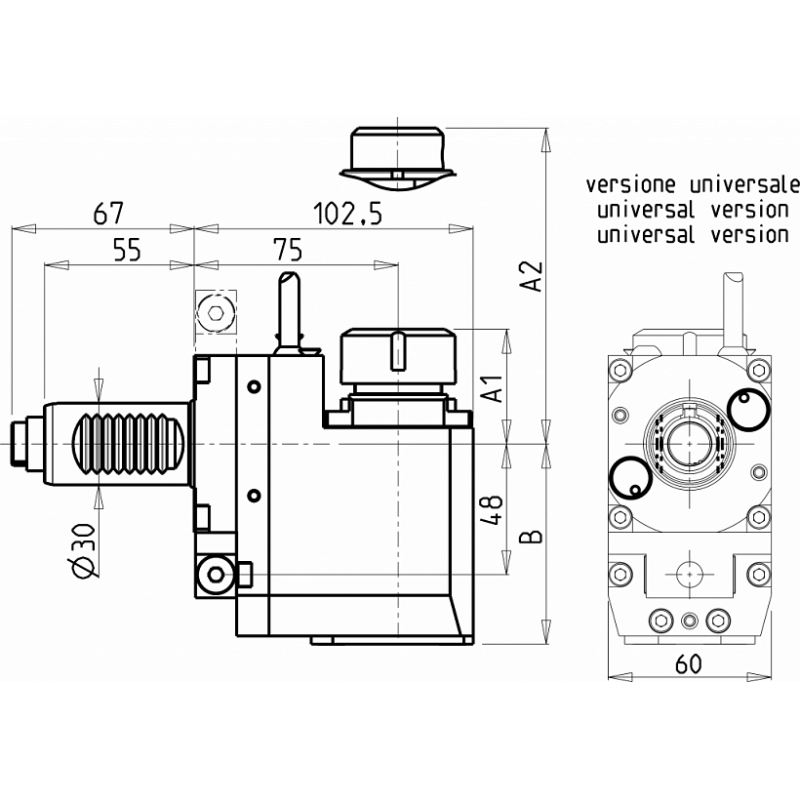 Головка сверлильно фрезерная SAU0092125 (BR/L30ER25H75 ex)