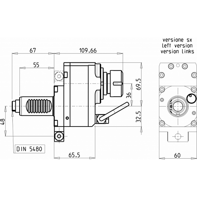 Головка сверлильно фрезерная SAU0101225 (DA30ER25OFF36 Ex) Головка сверлильно фрезерная SAU0101225 (DA30ER25OFF36 Ex)
