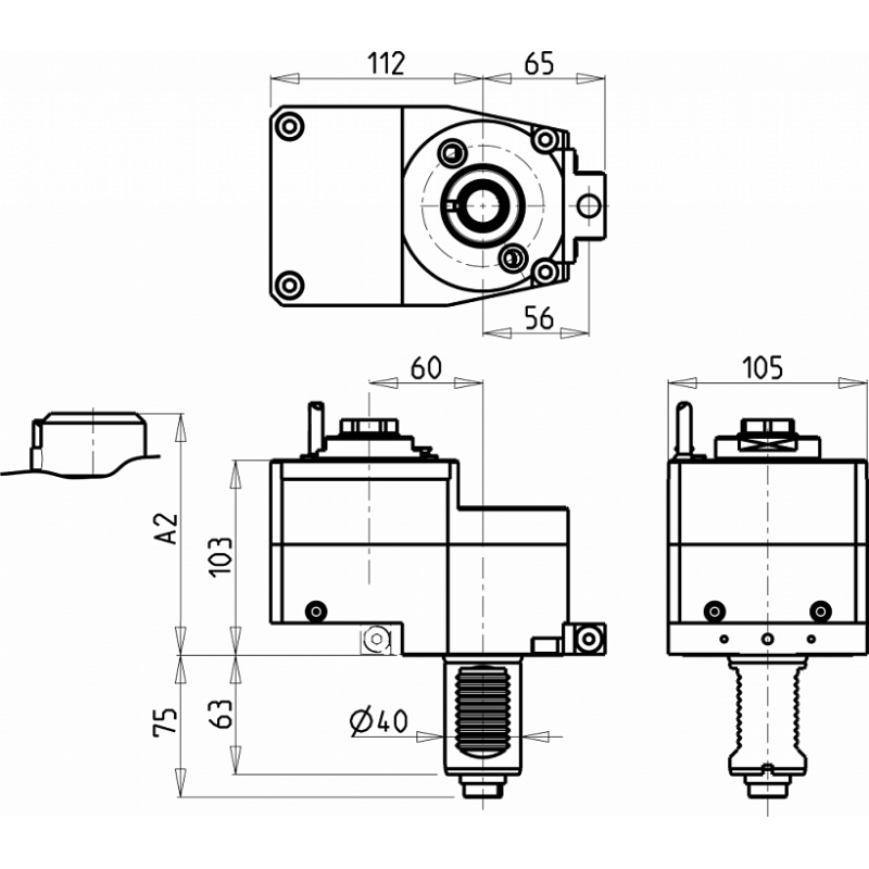 Головка сверлильно фрезерная SAU0120425 (DA40WLD25OFF60) Головка сверлильно фрезерная SAU0120425 (DA40WLD25OFF60)