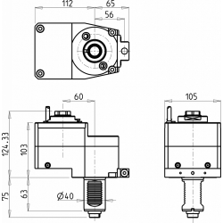 Головка сверлильно фрезерная SAU0120525 (DA40ER25OFF60CH46 ex)