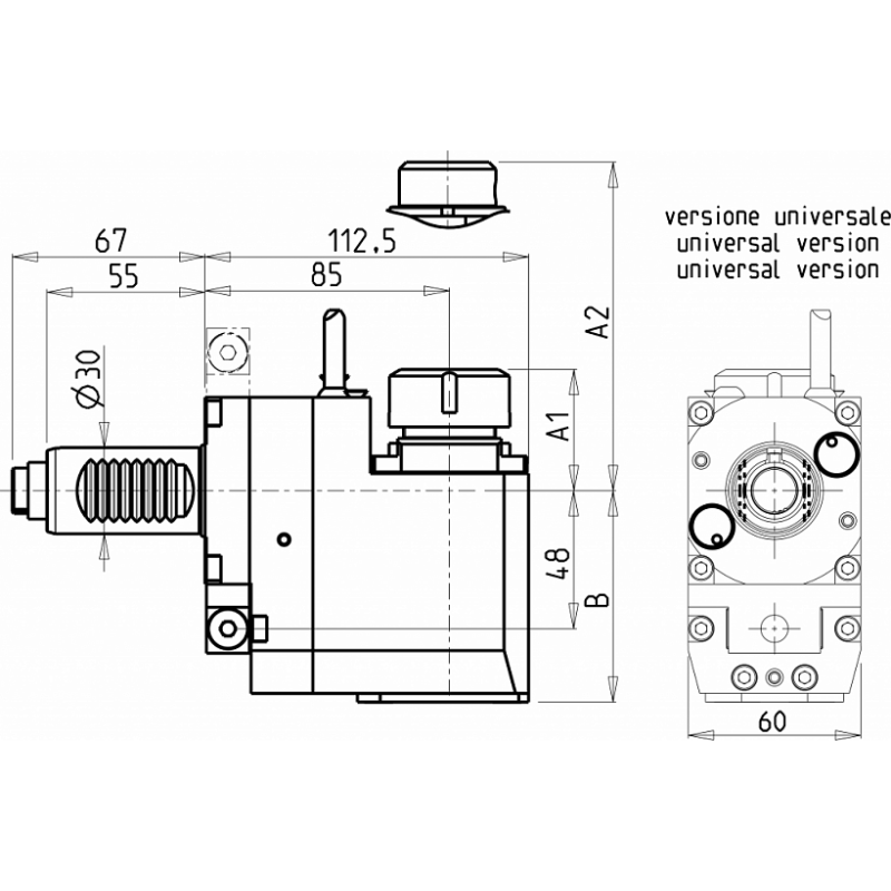 Головка сверлильно фрезерная SAU0132125 (BR/L30ER25H85 ex)