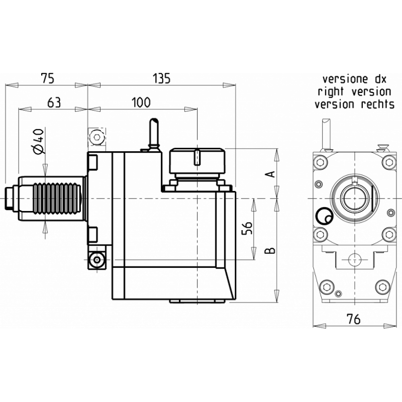 Головка сверлильно фрезерная SAU0150232 (BR40ER32H100CH32 int) Головка сверлильно фрезерная SAU0150232 (BR40ER32H100CH32 int)