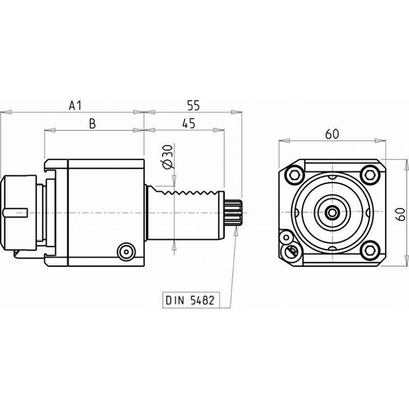 Головка сверлильно фрезерная SAU0170125 (DA30ER25 ex DIN5482) Головка сверлильно фрезерная SAU0170125 (DA30ER25 ex DIN5482)