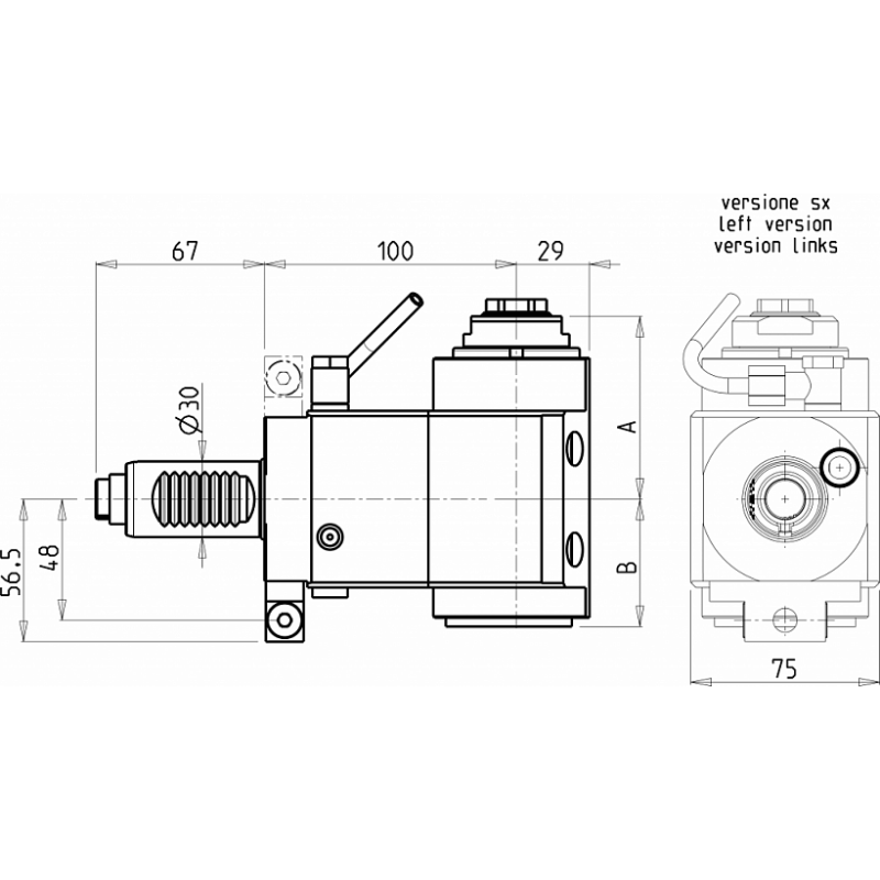 Головка сверлильно-фрезерная SAU0341320 (FL30ER20H100 1:2 Ex)